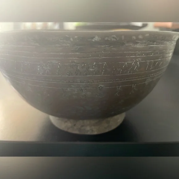 FABULOUS VINTAGE MIDDLE EASTERN TINNED 8” COPPER BOWL - Picture 8 of 14